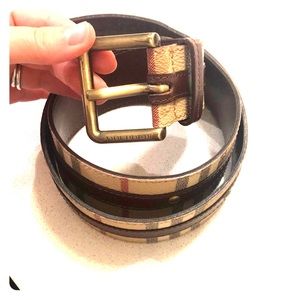 Authentic Burberry Classic Check Belt 32/80